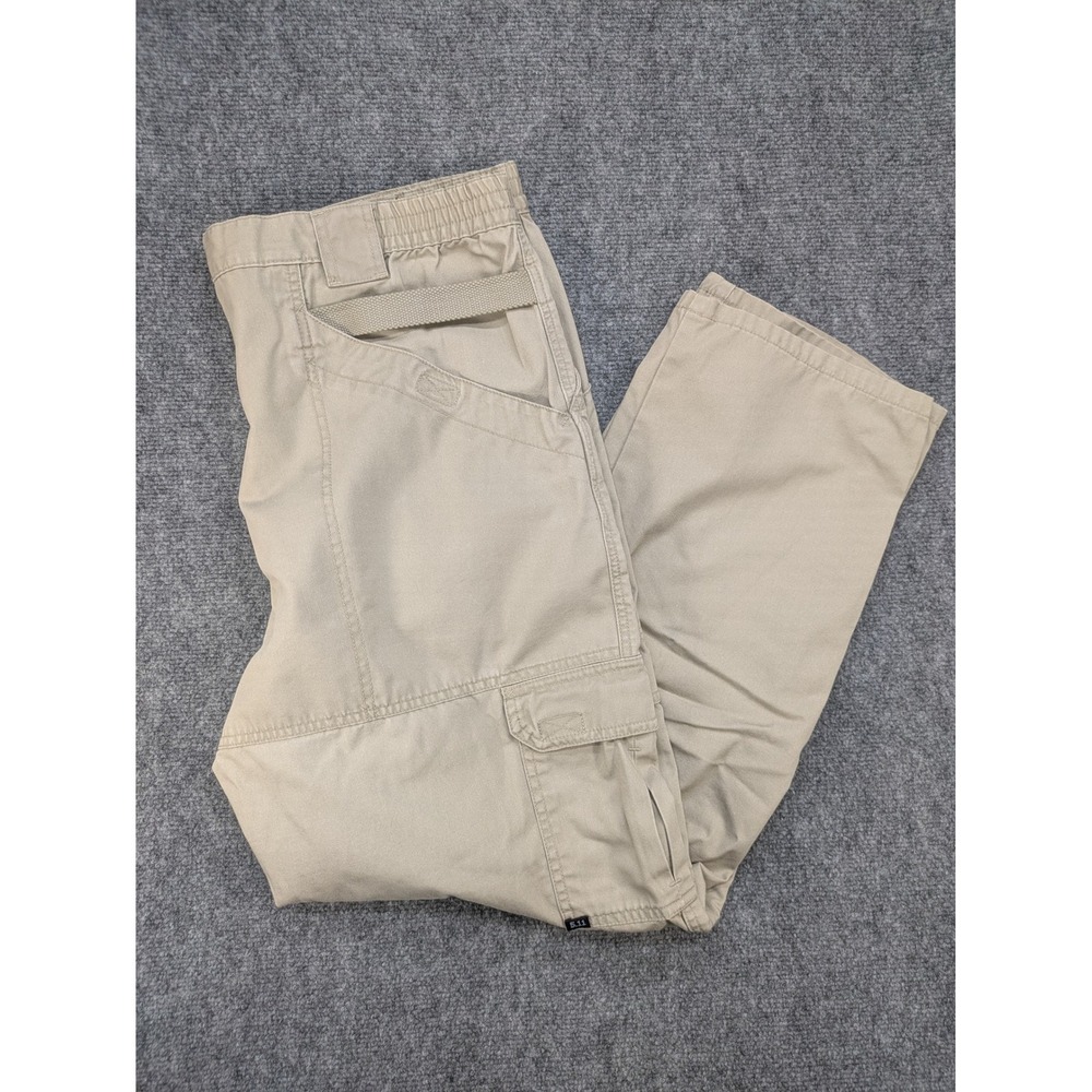 5.11 Tactical Men's Khaki Cargo Pants 38x31 Cotton Outdoor Casual‎ Durable